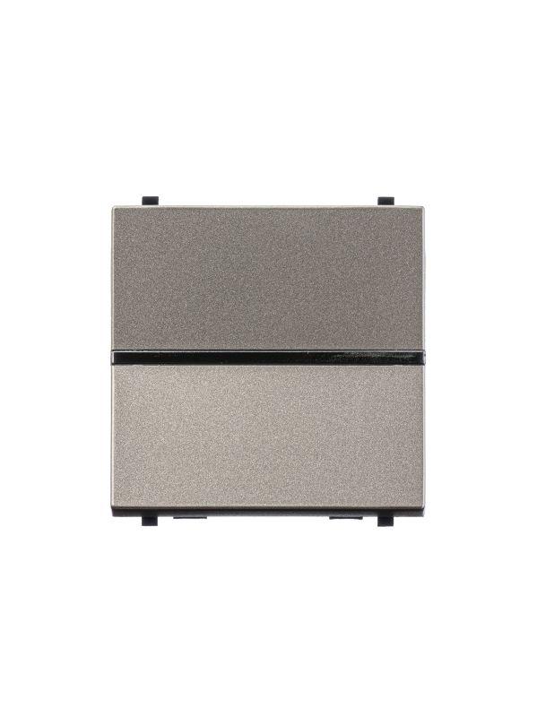 Механизм переключателя ABB проходной одноклавишный 2мод. Zenit 16А IP20 с клавишей шампань  2CLA221000N1901