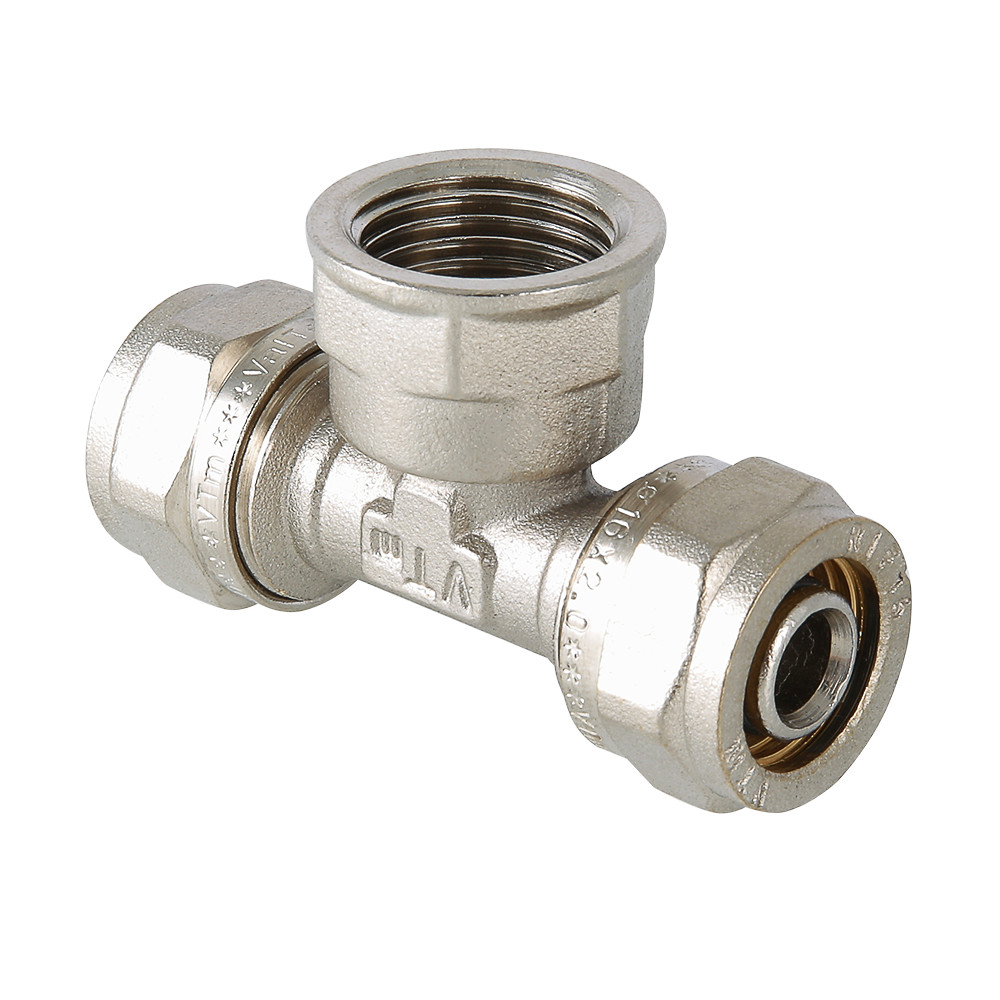 Тройник обжимной 26 х 3/4 ВР