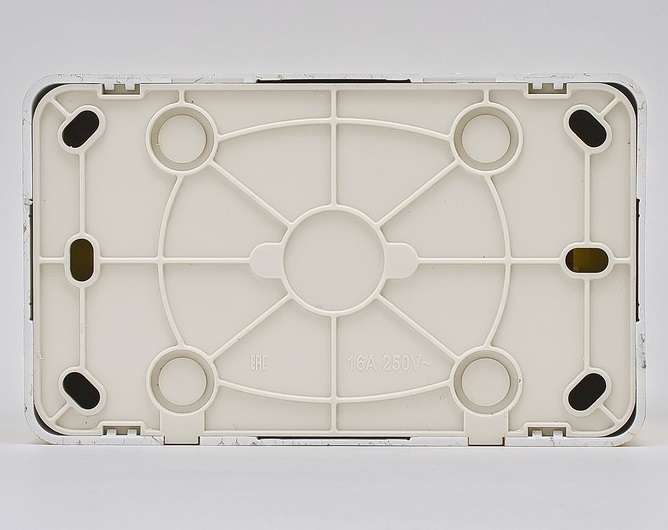 Розетка двойная ОП VIOLA с заземлением беленый дуб LEZARD 751-5200-127