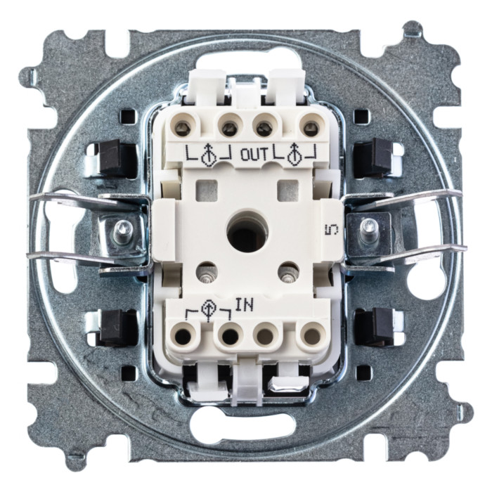 Выключатель двухклавишный ABB LEVIT, жемчуг // ледяной, 2CHH590545A6068